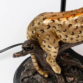 Kare Relax Leopard tafellamp zwart, goud