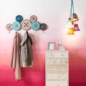 Kare Saloon Bloemen 5 design hanglamp gekleurd, chroom