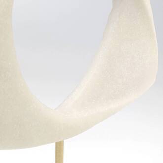 Kare Soft Shape decoratief object, brede vorm, wit, gegoten steen crèmewit, goud, wit
