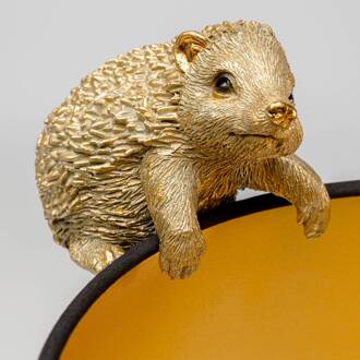Kare tafellamp Animal Hedgehog Family, goud/bruin, E27 goud, bruin