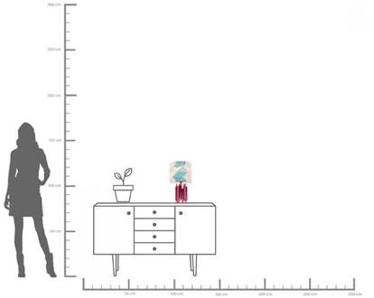 Kare tafellamp Coachella Colore, roze/blauw/wit, 45, E27 roze, blauw, wit