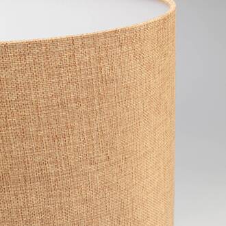 Kare tafellamp Nature Flame, drijfhout, 56 cm, E27 hout, beige, zwart