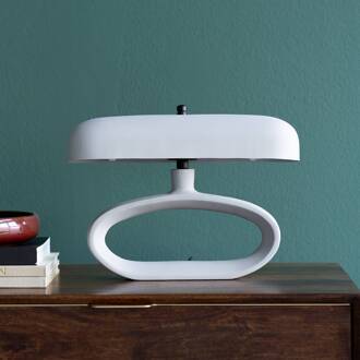 Kare tafellamp Suki, beige, metaal, 26 cm, E14