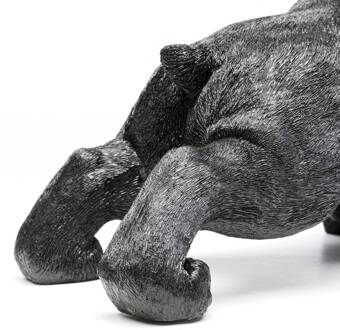 Kare tafellamp Toto, zwart, kunsthars, hondenfiguur