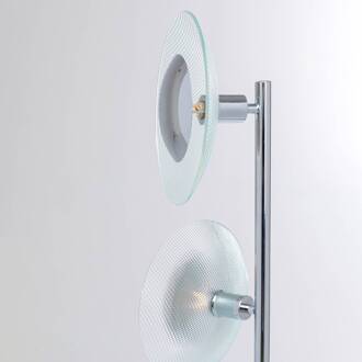 Kare Ufo Tre vloerlamp, 3-lamps, zilver zilver, helder