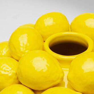 Kare Vaas Citroensap, hoogte 40 cm, Ø 31 cm, porselein, geel