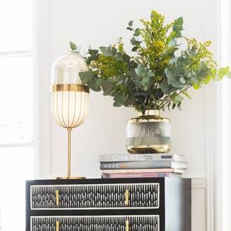 Kare Vaas LA Noble, hoogte 18 cm, glas, goud/helder, handgemaakt goud, transparant