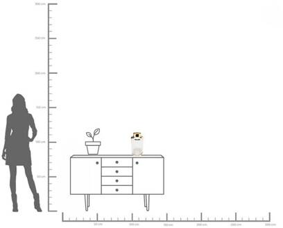 Kare Vaas LA Noble, hoogte 30 cm, glas, goud/helder, handgemaakt goud, transparant