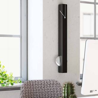 Kare Wandklok Pendulum Zwart