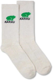 Karhu Klassieke Logo Sokken Wit Groen Karhu , Beige , Unisex - M/L,L/Xl