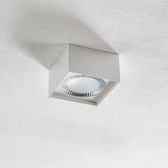 Kari LED plafondlamp, hoekig, wit mat wit