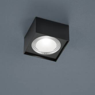 Kari LED plafondlamp, hoekig zwart mat zwart