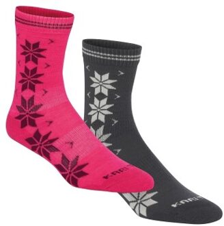 Kari Traa 2 stuks Vinst Wool Sock * Actie * Roze,Versch.kleure/Patroon,Blauw,Grijs,Groen,Lila,Zwart,Wit - Maat 36/38,Maat 39/41