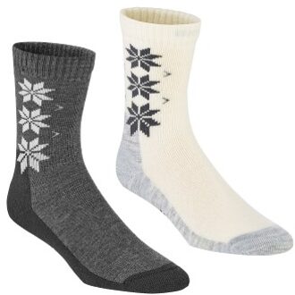 Kari Traa 2 stuks Wool Sock Versch.kleure/Patroon,Groen,Wit,Blauw,Roze,Grijs - Maat 36/38