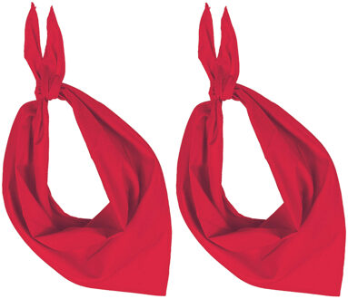 Kariban 15x Zakdoek bandana rood - hoofddoekjes