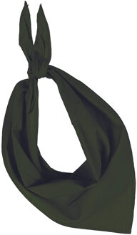 Kariban Bandana/hals zakdoek - olijfgroen - voor kind en volwassenen - polyester/katoen