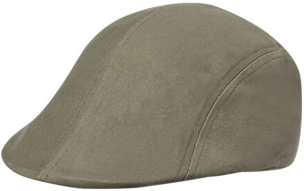 Kariban Flat cap/pet voor heren - beige - katoen - basic hoofdmaat 58 cm