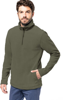 Kariban Fleece trui - leger groen - warme sweater - voor heren - polyester