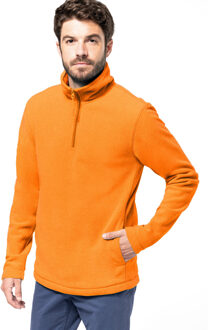 Kariban Fleece trui - oranje - Koningsdag - warme sweater - voor heren - polyester