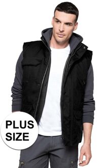 Kariban Grote maten outdoor/werk winter bodywamer zwart voor heren