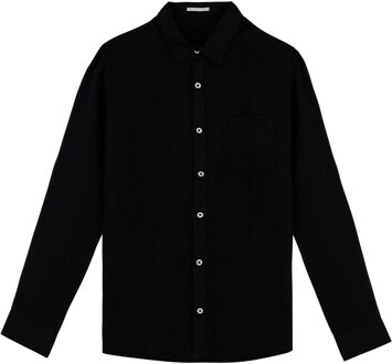 Kariban Linnen Blouse Dames zwart - XS