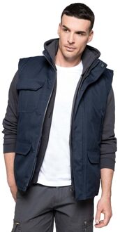 Kariban Outdoor/werk winter vest/bodywamer navy blauw voor heren - Herenkleding/dikke jassen - Mouwloze outdoor buiten werk vesten XL (42/54)