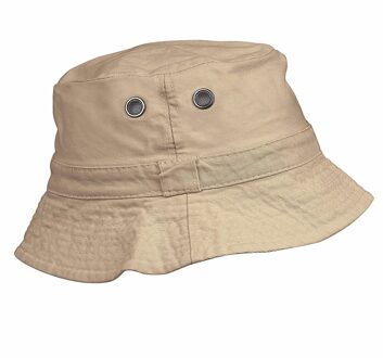 Kariban Vissershoedje/zonnehoedje - beige - one size - zonbescherming voor volwassenen