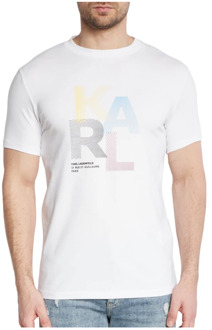Karl Lagerfeld Crewneck T-shirt 542221 755037 Karl Lagerfeld , White , Heren - Xl,L,M,S