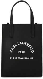 Karl Lagerfeld Dames Synthetisch Leren Handtas Karl Lagerfeld , Black , Dames - ONE Size