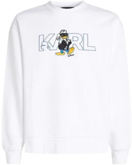 Karl Lagerfeld Geborduurde Sweater Karl Lagerfeld , White , Dames - L,M