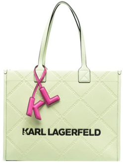 Karl Lagerfeld Geëmbosseerde Tote Tas Karl Lagerfeld , Green , Dames - ONE Size