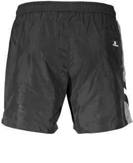 Karl Lagerfeld Gestreepte Zijden Zwemshorts Zwart