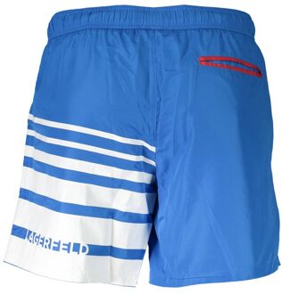 Karl Lagerfeld Gestreepte Zwemshorts - maat Hemelsblauw