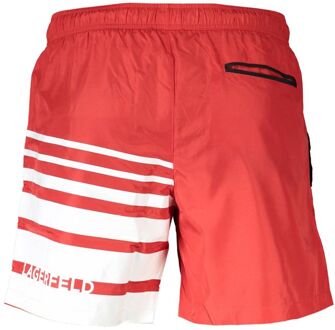 Karl Lagerfeld Gestreepte zwemshorts Rood - M