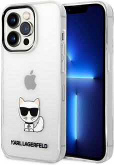 Karl Lagerfeld Hardcase Backcover Choupette voor de iPhone 14 Pro Max - Transparant