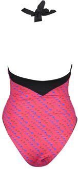 Karl Lagerfeld Logo Print Halter Badpak Lichtroze