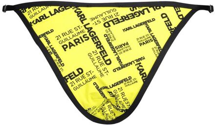 Karl Lagerfeld Logo Print Zwemonderdeel Geel - XS