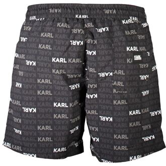 Karl Lagerfeld Logo Print Zwemshorts - maat Zwart