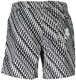 Karl Lagerfeld Logo Print Zwemshorts - maat Zwart
