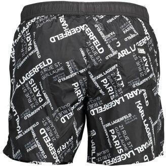 Karl Lagerfeld Logo Print Zwemshorts - maat Zwart