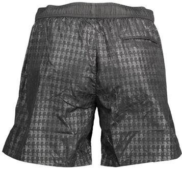 Karl Lagerfeld Logo Print Zwemshorts Zwart