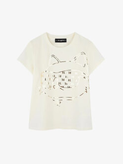 Karl Lagerfeld Meisjes t-shirt Ecru - 110