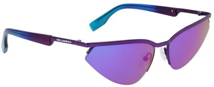 Karl Lagerfeld Paarse Metalen Zonnebril - One Size