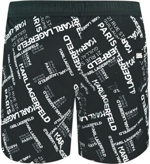 Karl Lagerfeld Paris Logo Zwarte Zwembroek - S