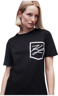Karl Lagerfeld T-shirt Karl Lagerfeld , Black , Dames - Xl,L