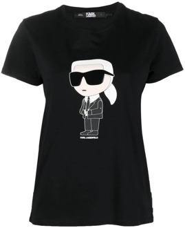 Karl Lagerfeld T-Shirts Karl Lagerfeld , Black , Dames - Xl,S,Xs