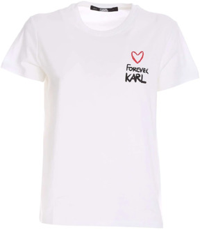 Karl Lagerfeld T-Shirts Karl Lagerfeld , White , Dames - Xl,Xs