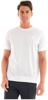 Karl Lagerfeld Wit Regular Fit Katoenen T-Shirt Karl Lagerfeld , White , Heren - Xl,L,M