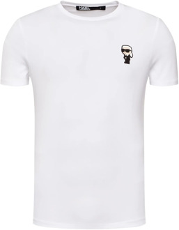 Karl Lagerfeld Wit Regular Fit T-Shirt Karl Lagerfeld , White , Heren - Xl,L,M,S,Xs