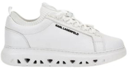 Karl Lagerfeld Witte Sneakers Regular Fit Karl Lagerfeld , White , Heren - 40 Eu,44 Eu,41 EU